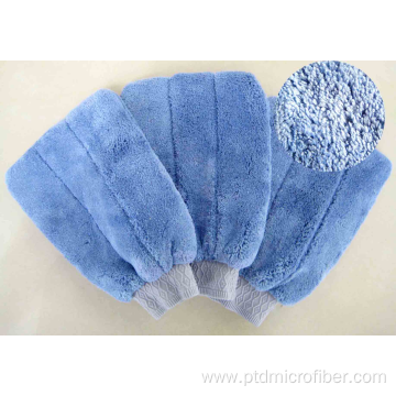 microfiber coral fleece car cleaning glove